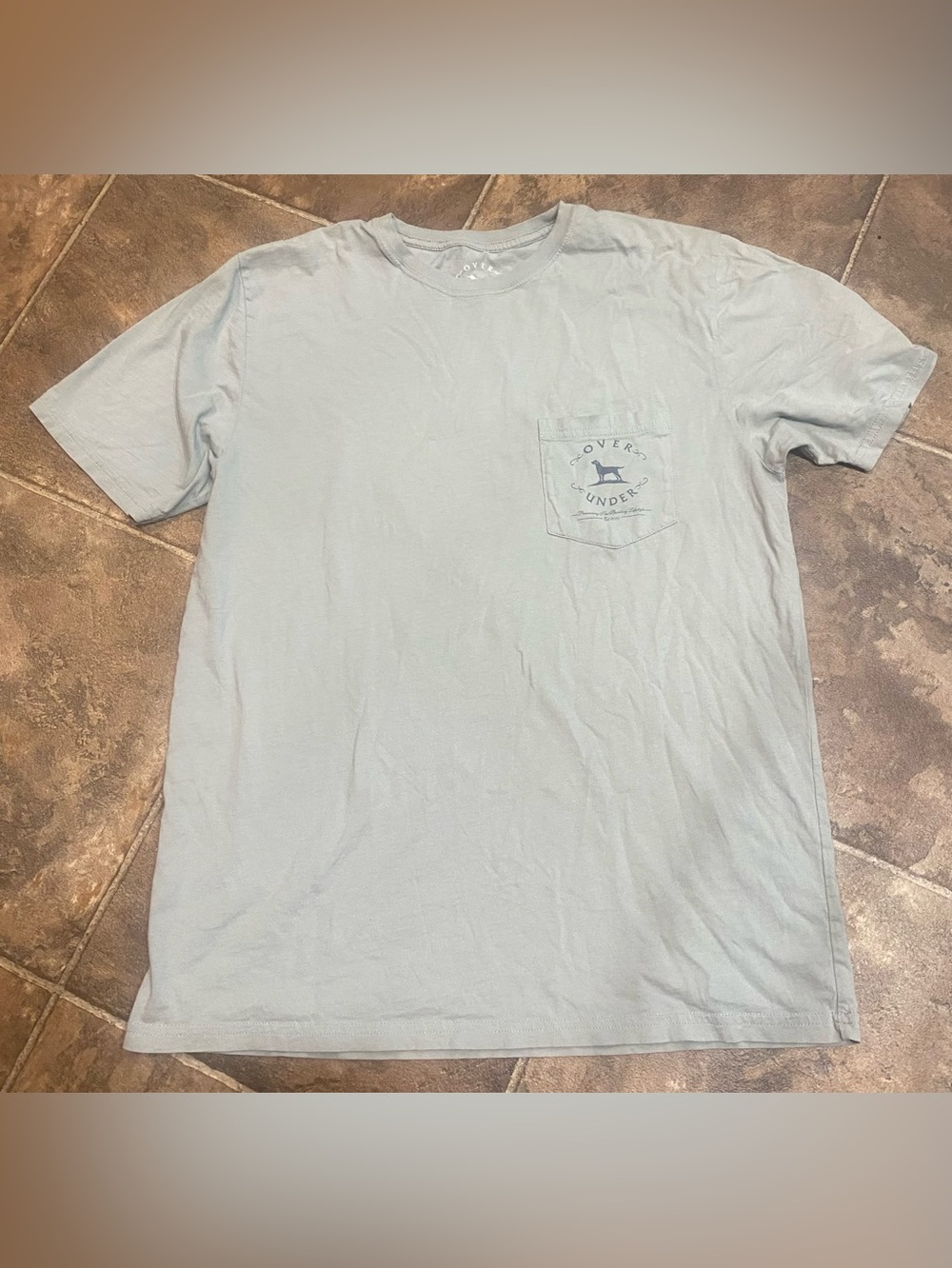 Over Under Short Sleeve Pocket Tee - Pale Blue